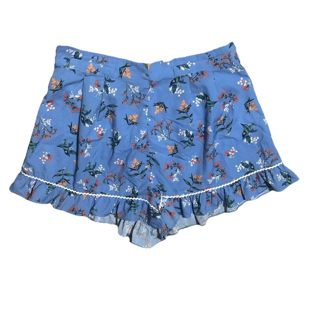 The Fifth Label High Rise Skyward Blue Floral Shorts Sz L Boho Resort Chic Coast